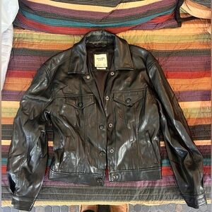 Abercrombie & Fitch Black Leather Jacket